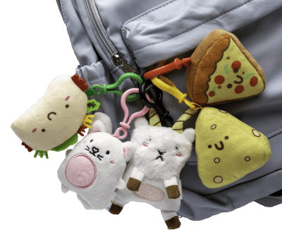 Taco Cat Cheese Pizza Keychain - Better World Imaginarium