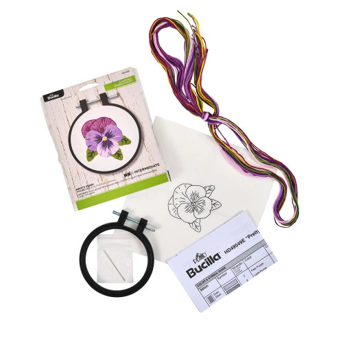 Bucilla Stamped Embroidery Kit 3" Pansy Bucilla Stamped Embroidery Kit 3" Pansy