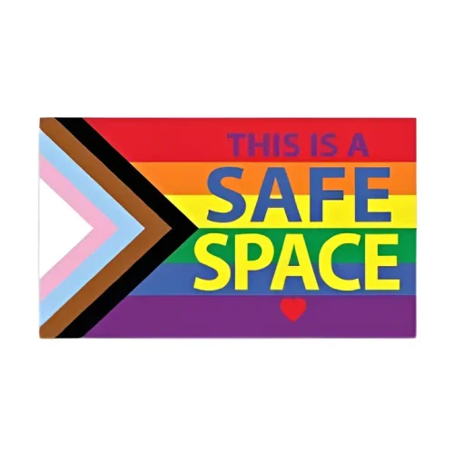 Daniel Quasar Safe Space Rainbow Flag Decals