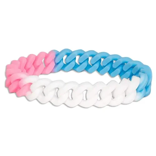 Transgender Chain Link Silicone Bracelets