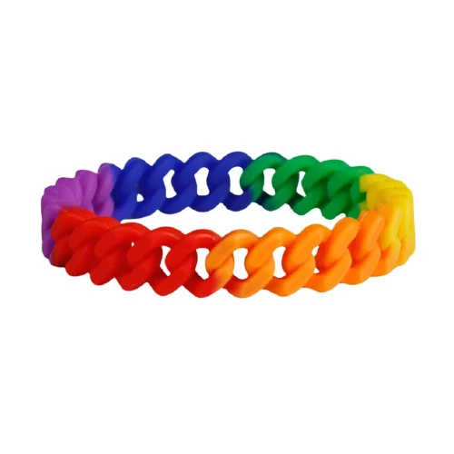 Rainbow Chain Link Silicone Bracelets