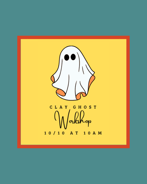 Clay Ghost Workshop at LaLa from 10AM-11:30AM on October 10th, 2026
