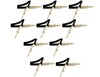 Microphone/Line Unbalanced 1/4" - 1/4" TS Monaural Interconnect Cable - Black or Chrome Plugs  10-PAK