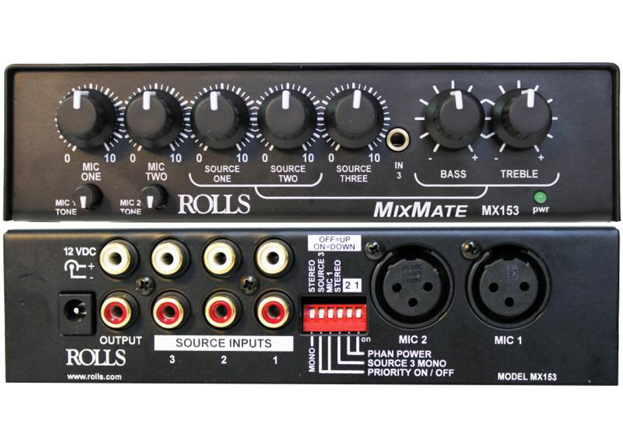 Rolls MX153 Half-Rack 5-Channel Mixer