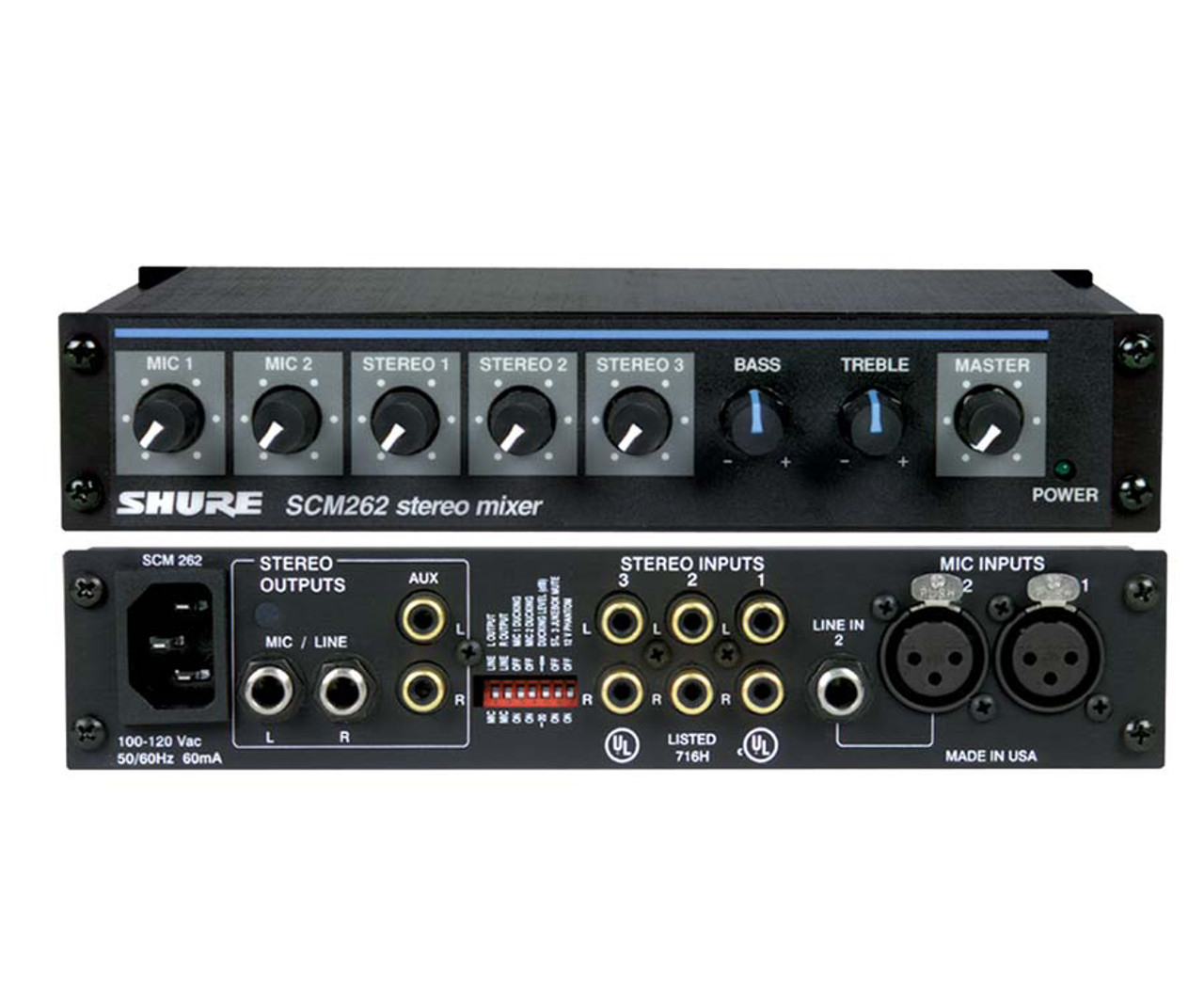 metriek Afscheid Blanco Shure SCM262 5-Channel Stereo Mixer