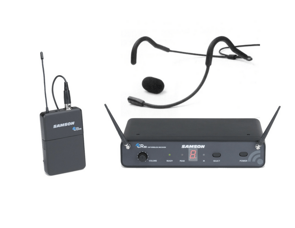 Samson Concert 88QE UHF System with Samson QEP3 Fitness Headset