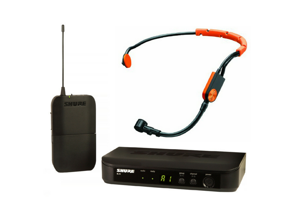 2091 SHURE 送受信機+ヘッドセット BLX4 /BLX1 /SM35