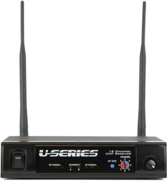 Fitness Audio Frequency Agile 16 Channel UHF Series Diversity Wireless Microphone Reciever - Receiver Only