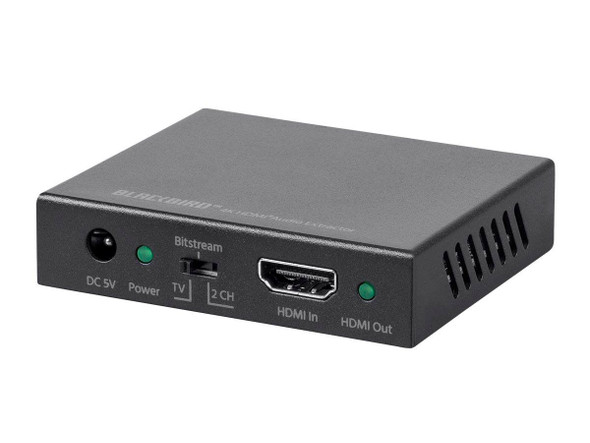 Monoprice Blackbird 4K60 HDMI Audio Extractor - 18Gbps, HDCP 2.2, YCbCr 4:4:4 - CLEARANCE - Front View