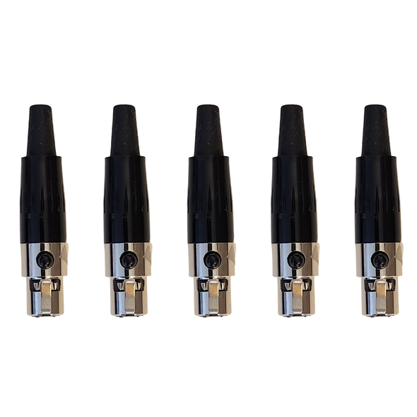 TA4F 4-Pin Mini XLR Cable Connectors 5-PAK - CLEARANCE