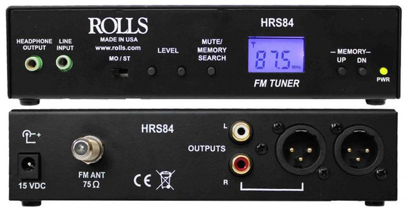 Rolls HRS84 Half-Rack FM Digital tuner with XLR outputs