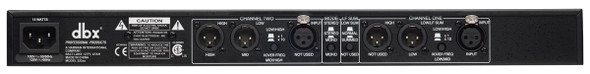 dbx 223SXV Stereo 2-Way Mono 3-Way Crossover - Rear View