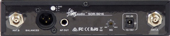 Fitness Audio SDR-5716 U-Series 16-Channel Receiver - Rear View