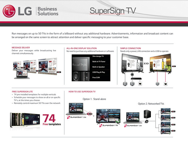 LG SuperSign Digital Displays with Editor