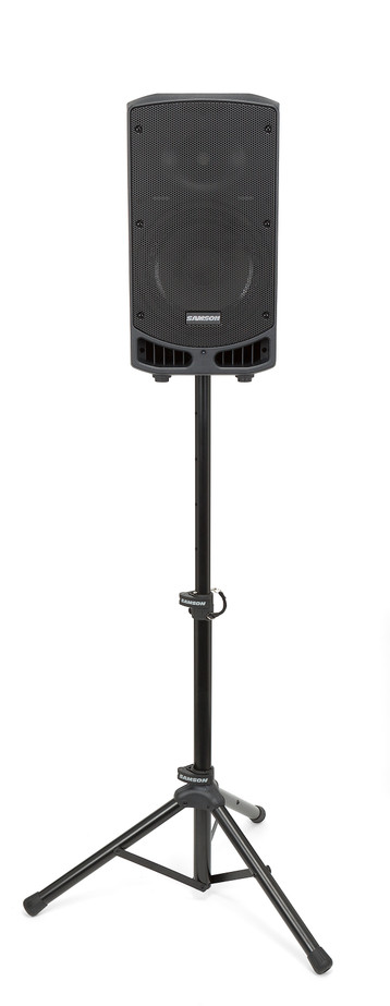 Samson Expedition XP310w 300-Watt 10" Portable Powered PA with Wireless Handheld Microphone, Rechargeable Batteries and Bluetooth® - On optional stand Samson Expedition XP310w 300-Watt 10" Portable Powered PA with Wireless Handheld Microphone, Rechargeable Batteries and Bluetooth® - On optional stand