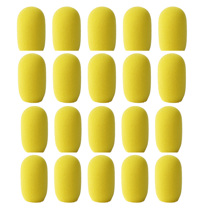 SupremeFit™ Headset Mic NEON YELLOW Foam Windscreens - SMALL - 20-PAK CLOSEOUT SupremeFit™ Headset Mic NEON YELLOW Foam Windscreens - SMALL - 20-PAK CLOSEOUT