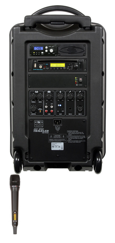 Galaxy Audio GAL10HH1CD TV10 AC/Battery-Powered 150 Watt Portable Sound System - Basic System + CD + 1 Handheld System