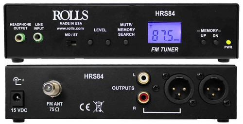 Rolls HRS84 Half-Rack FM Digital Tuner with XLR outputs