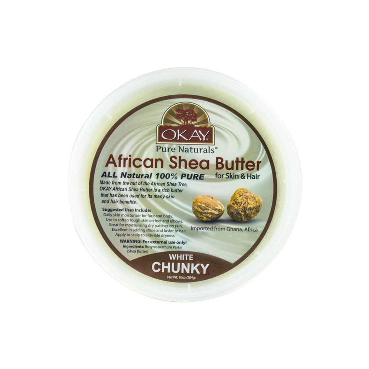 Indiener Mm vertraging OKAY Pure Naturals White Chunky African Shea Butter (10 oz.) -  NaturallyCurly