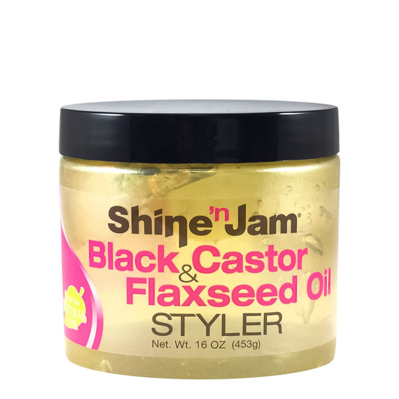 Ampro Shine 'n Jam Black Castor & Flaxseed Oil Styler (16 oz