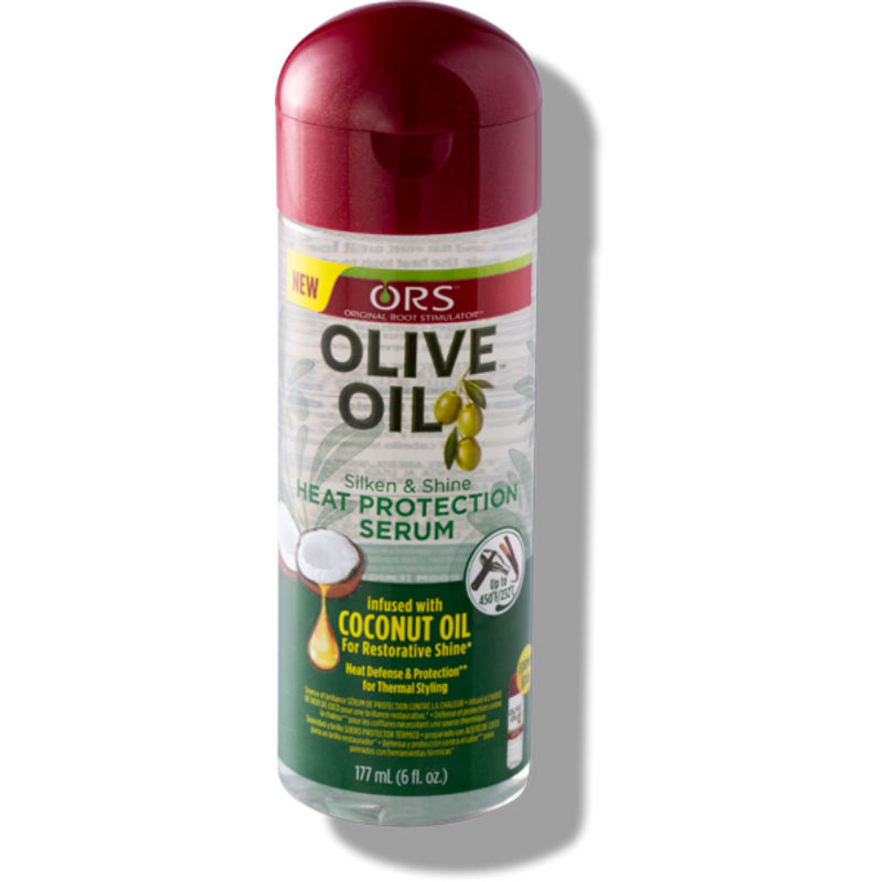 ORS Olive Oil Silken & Shine Heat Protection Serum (6 oz.) - NaturallyCurly