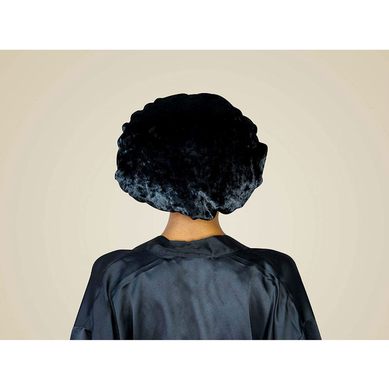 SwirlyCurly Black Velvet Bonnet - NaturallyCurly