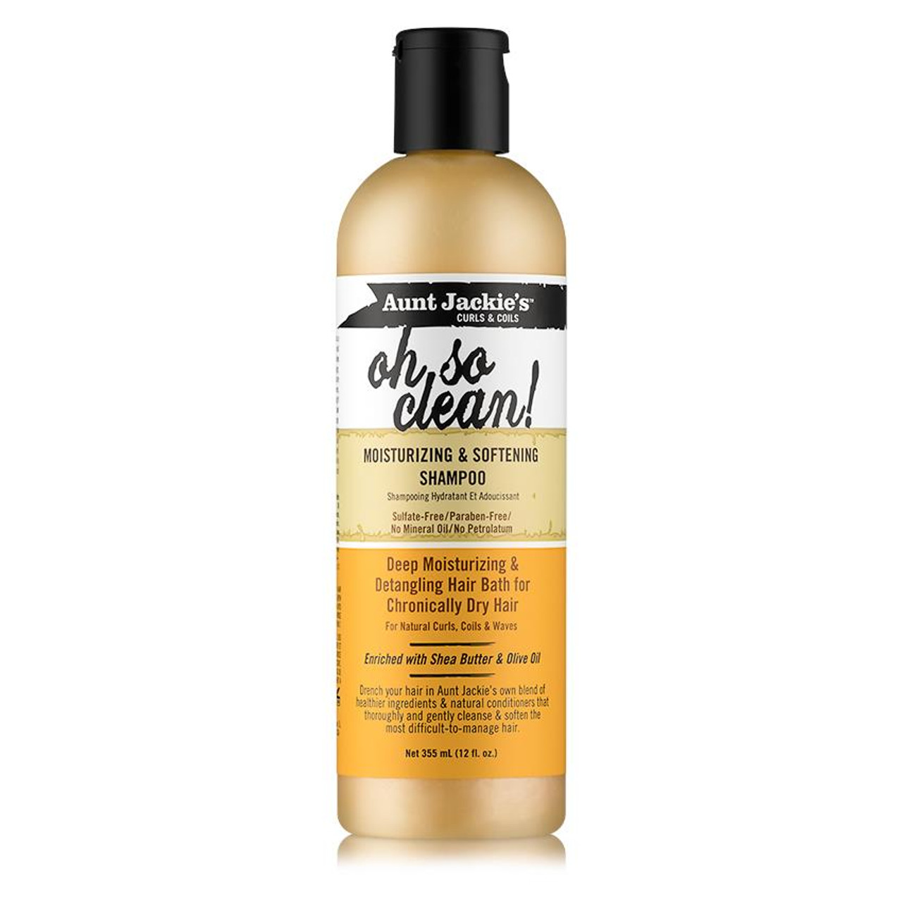 Aunt Jackie's Curls & Coils Oh So Clean! Moisturizing & Softening Shampoo  (12 oz.) - NaturallyCurly