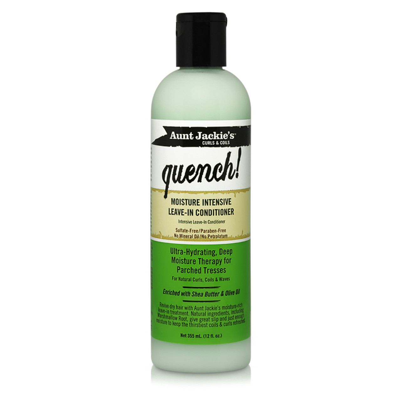 Aunt Jackie's Curls & Coils Quench! Moisture Intensive LeaveIn Conditioner  (12 oz.) - NaturallyCurly
