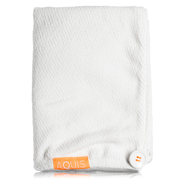 AQUIS Hair Turban Lisse Luxe - White