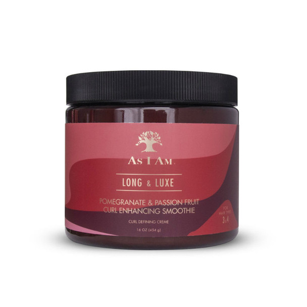 As I Am Long & Luxe Pomegranate & Passion Fruit Curl Enhancing Smoothie Curl Defining Creme (16 oz.)