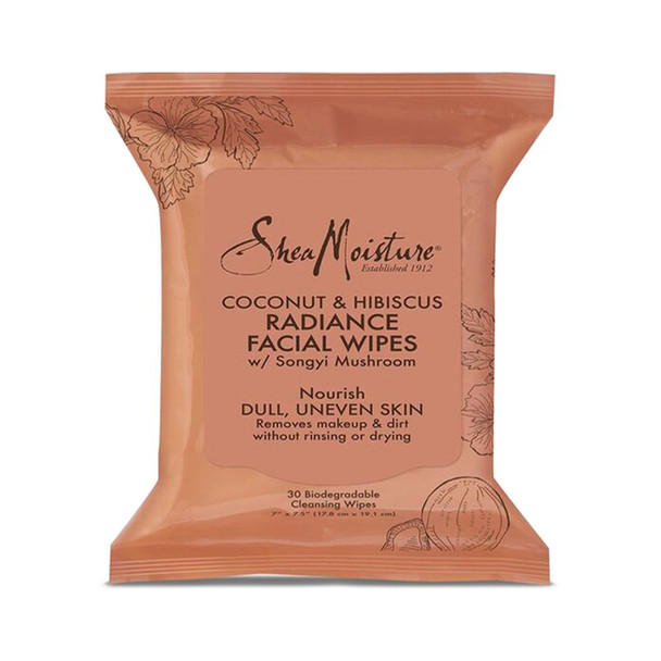 SheaMoisture Coconut & Hibiscus Radiance Facial Wipes (30 ct.)