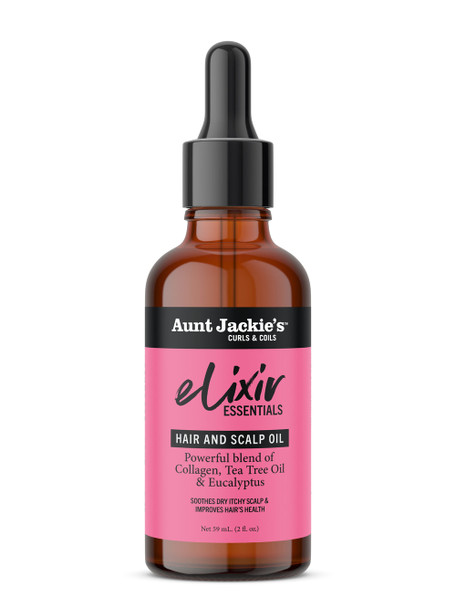 Aunt Jackie's Elixir Essentials: Collagen & Tea Tree Hair & Scalp Oil (2 oz.)