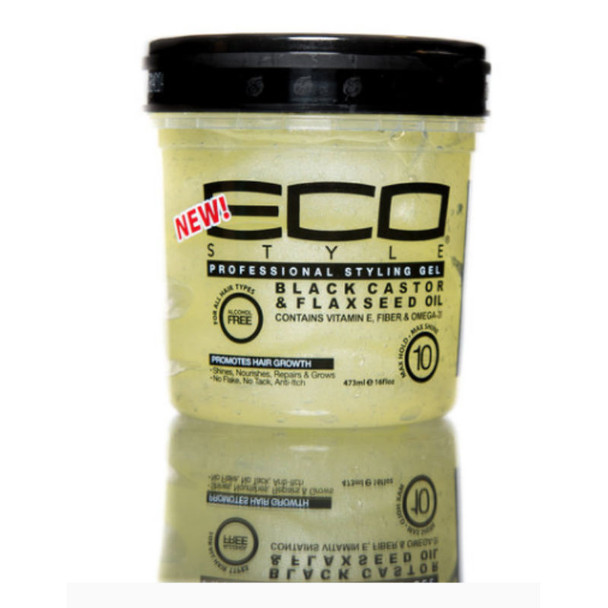 Ecoco Eco Style Professional Styling Gel Black Castor & Flaxseed Oil (16 oz.)