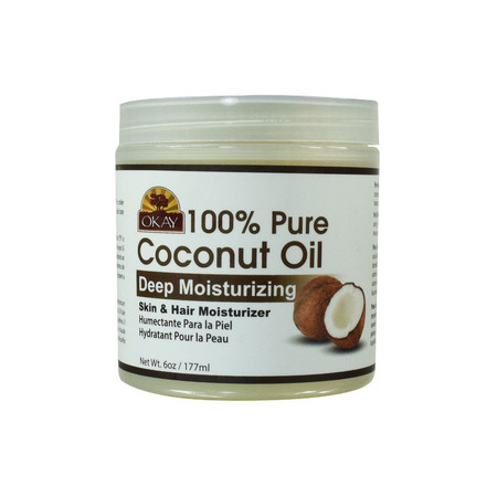 OKAY Pure Naturals 100% COCONUT OIL for HAIR & SKIN 4oz / 125ml