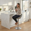 Sorrento Real Leather Bar Stool Grey
