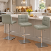 Allegro Signature Real Leather Bar Stool Grey