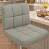 Allegro Signature Real Leather Bar Stool Grey