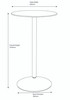 Como Poseur Table Round White Wood