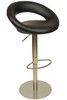 Ex Display Range - Deluxe Sorrento Kitchen Brushed Bar Stool Black