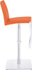 Eccellente Signature Real Leather Bar Stool Tan Orange