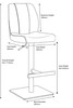 Deluxe Ravenna Bar Stool Charcoal Grey