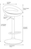 Sorrento Swivel Bar Stool Black