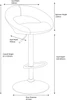 Sorrento Swivel Bar Stool White