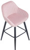 Velluto Velvet Pink Kitchen Bar Stool