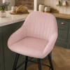 Velluto Velvet Pink Kitchen Bar Stool