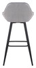 Velluto Velvet Grey Kitchen Bar Stool