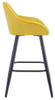 Velluto Velvet Mustard Kitchen Bar Stool