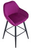 Velluto Velvet Purple Kitchen Bar Stool