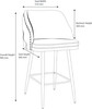 Mayfair Velvet Charcoal Kitchen Bar Stool