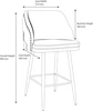 Mayfair Velvet Mustard Kitchen Bar Stool